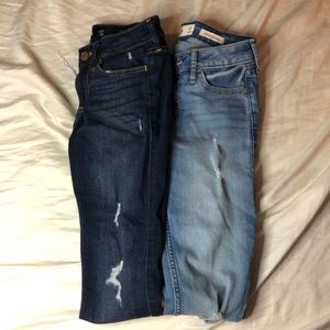 2 Pairs of Hollister Low Rise Super Skinny Jeans